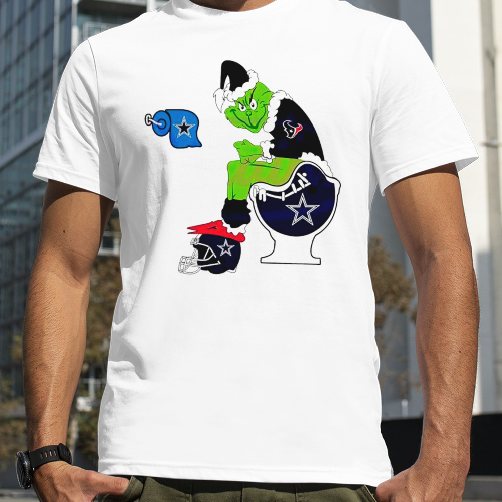 NFL Grinch Houston Texans and Dallas Cowboys Shirt