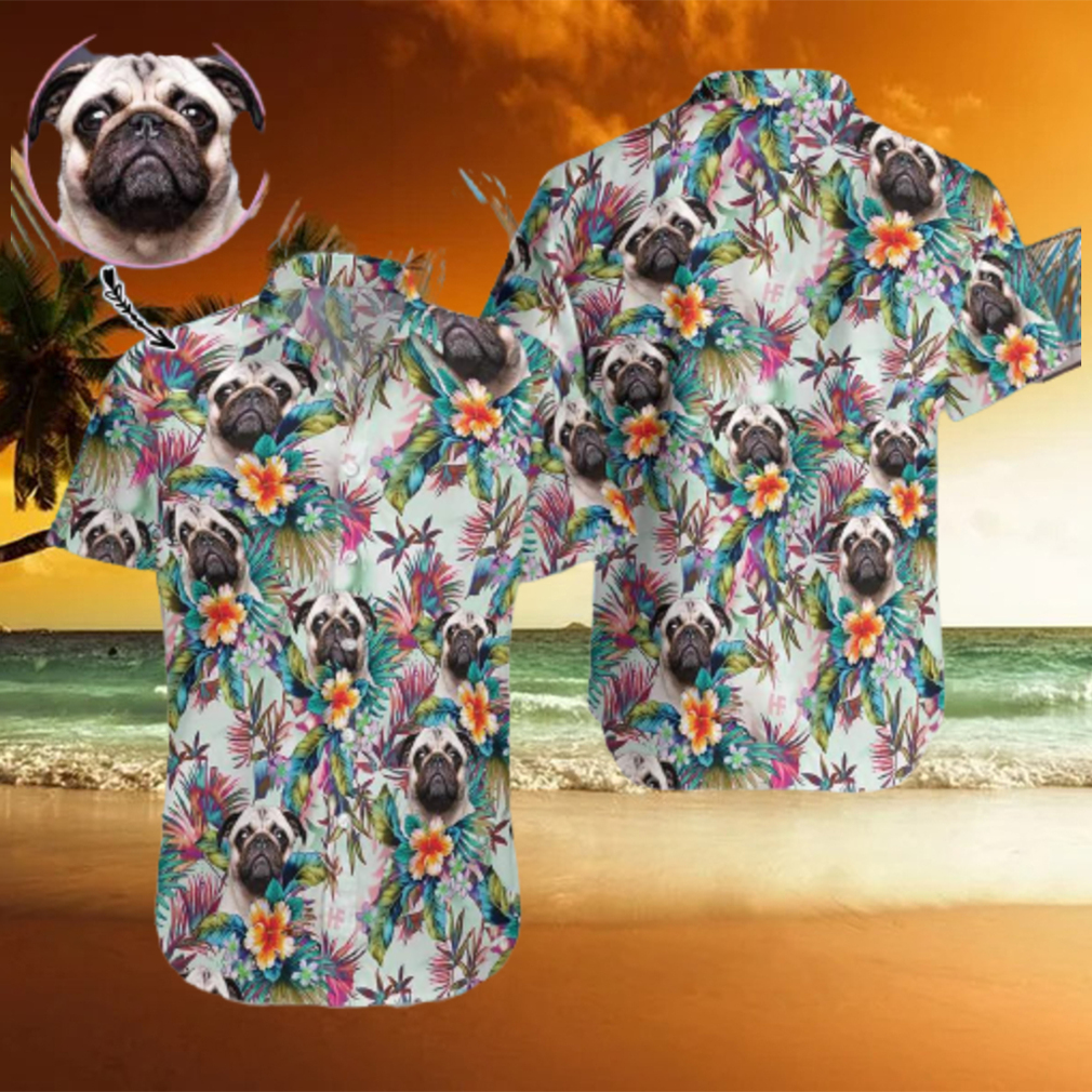 Tropical Flowers Customized Face For Gift Hawaiian Shirts - Limotees