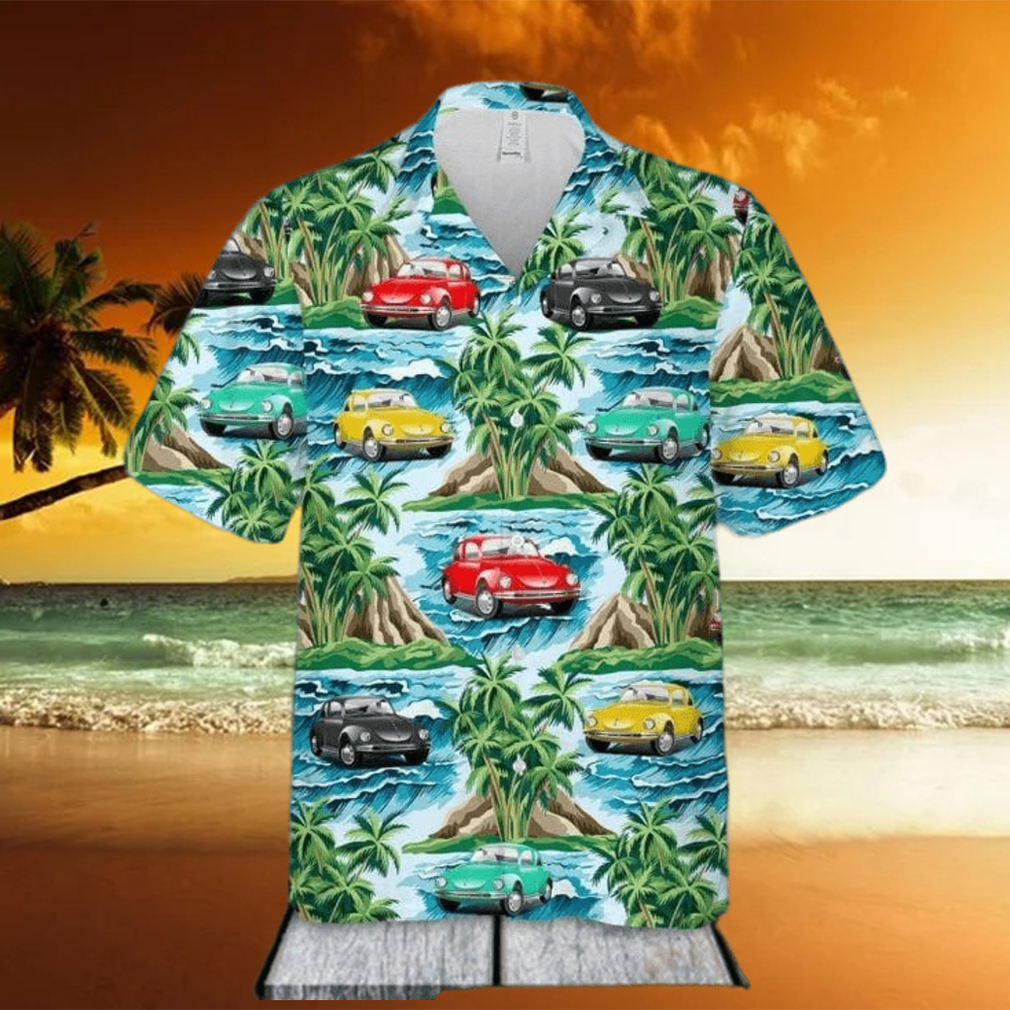 Tropical Island Multi Color Cars Hawaiian Shirts - Limotees