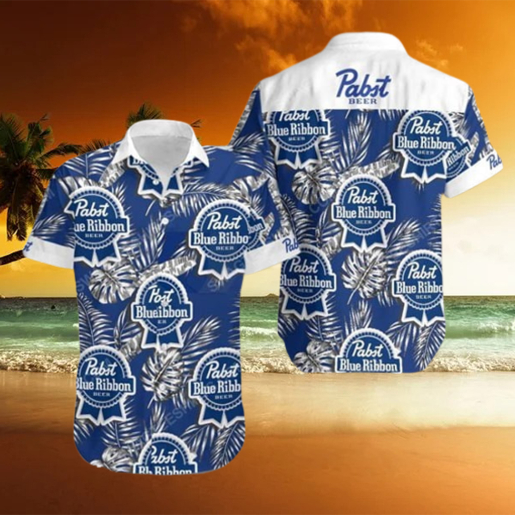 Tropical Pabst Blue Ribbon Beer Trending Summer Hawaiian Shirt - Limotees