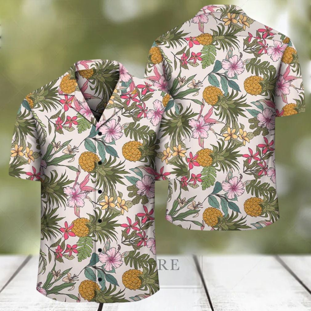 Tropical Pineaapple Hawaiian Shirt - Limotees