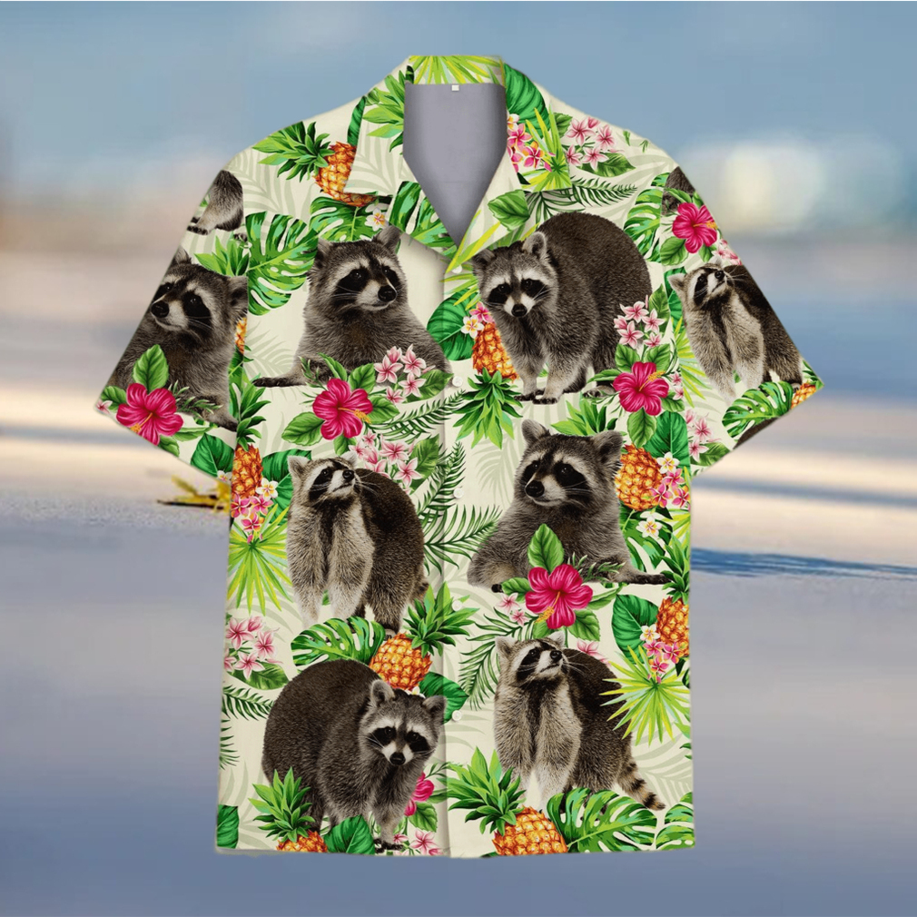 Tropical Racoon 3D 3D Hawaiian Shirt - Limotees