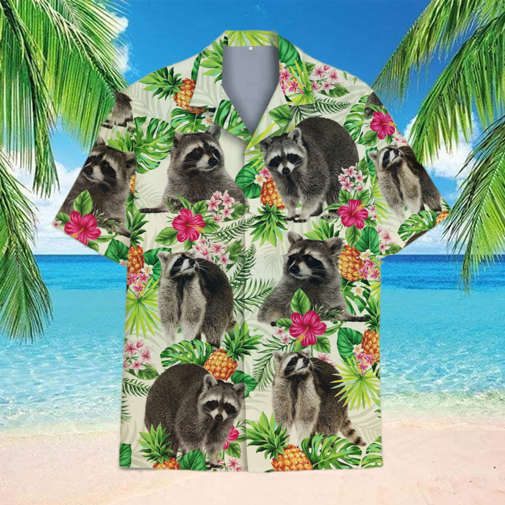 Tropical Racoon 3D 3D Hawaiian Shirt Tropical Aloha For Men And Women Gift Design 8 - Limotees