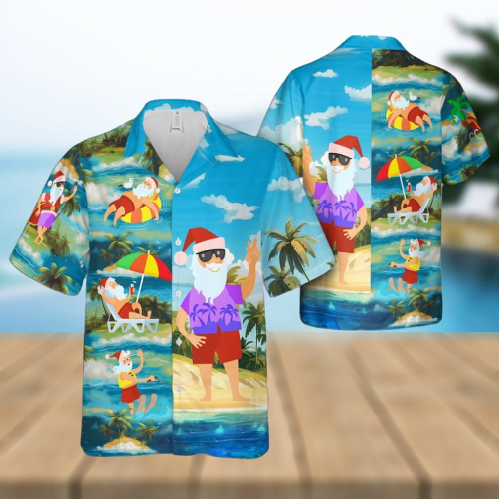 Tropical Santa Hawaiian Shirt - Limotees