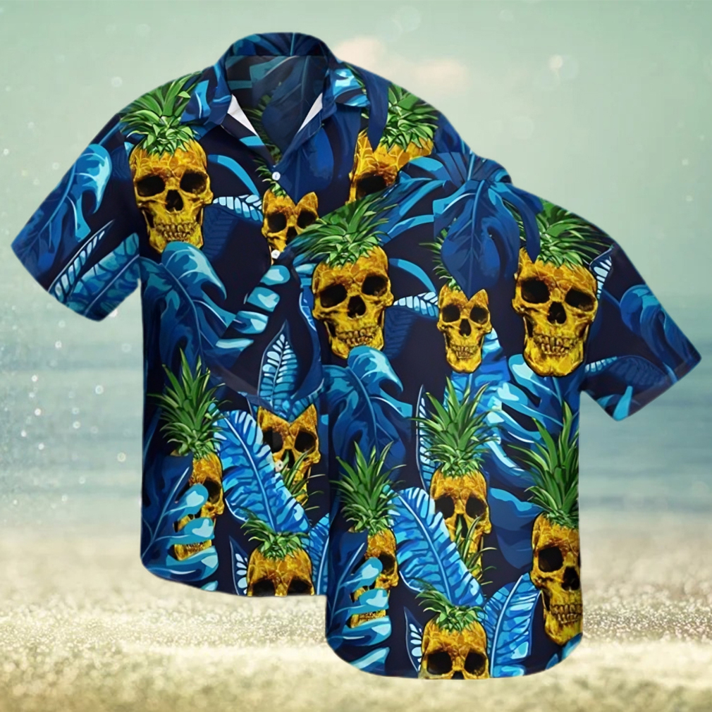 Tropical Skull Pineapple Hawaiian Shirt - Limotees