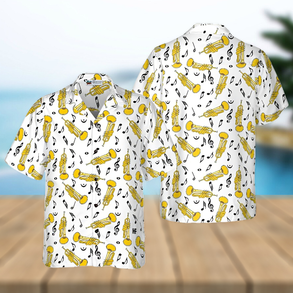 Trumpet Seamless Pattern Shirt For Men Hawaiian Shirt - Limotees