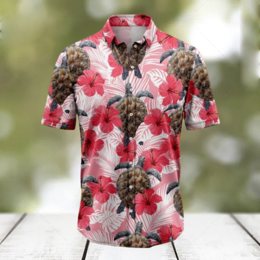 Turtle Tropical Flowers Hibiscus Tropical Hawaiian Shirt Gift For Men And Women - Limotees