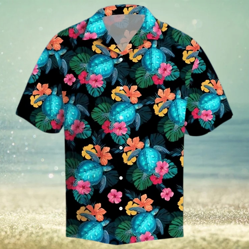 Turtles Hibiscus Tropical Hawaiian Shirt - Limotees