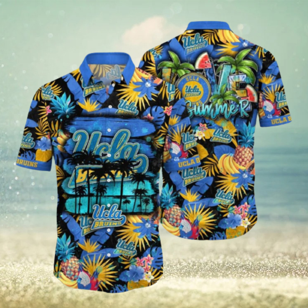 UCLA Bruins NCAA3 Aloha Tropical Summer Pattern Happy Hawaiian Shirt - Limotees