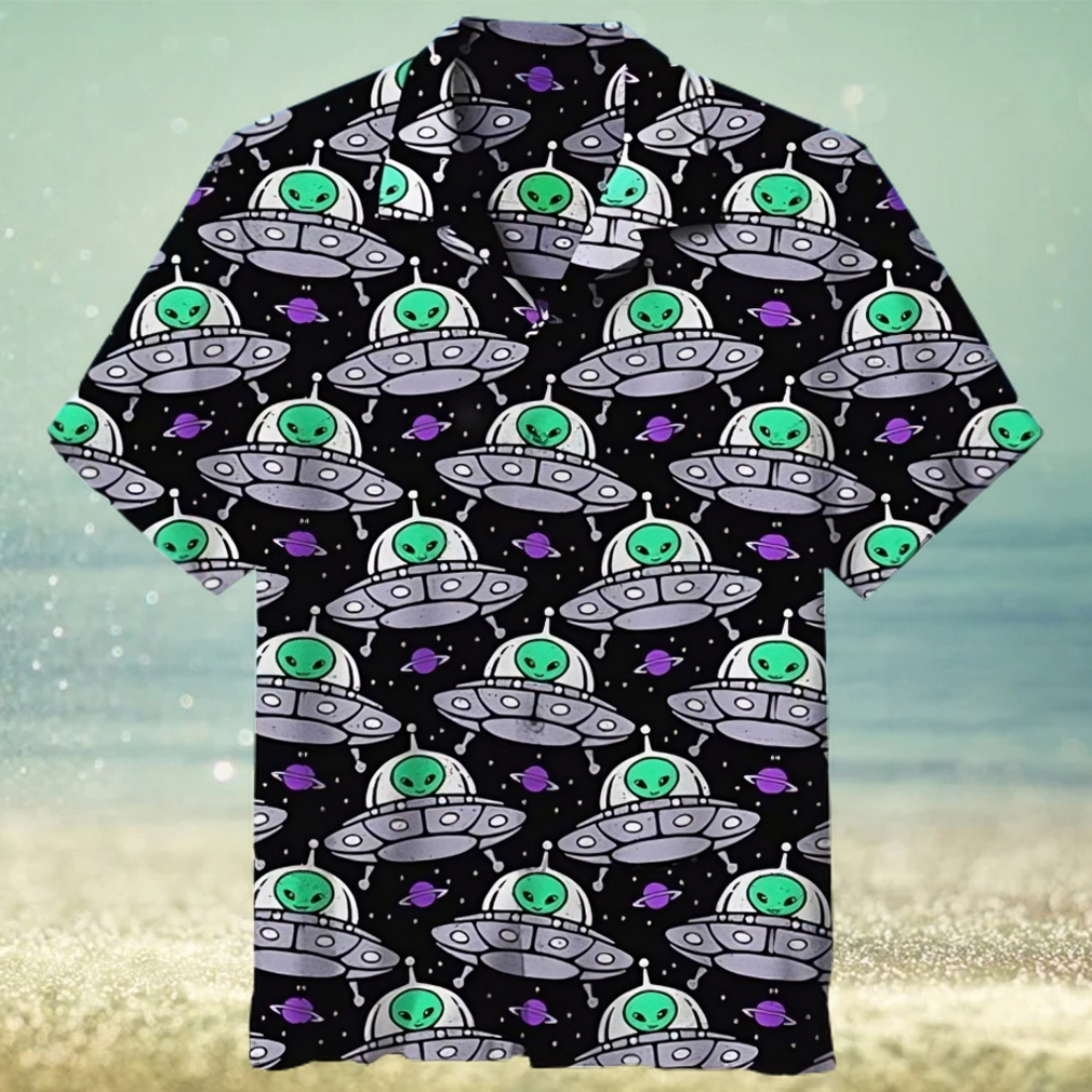 UFO Alien Painting Art Hawaiian Shirts - Limotees