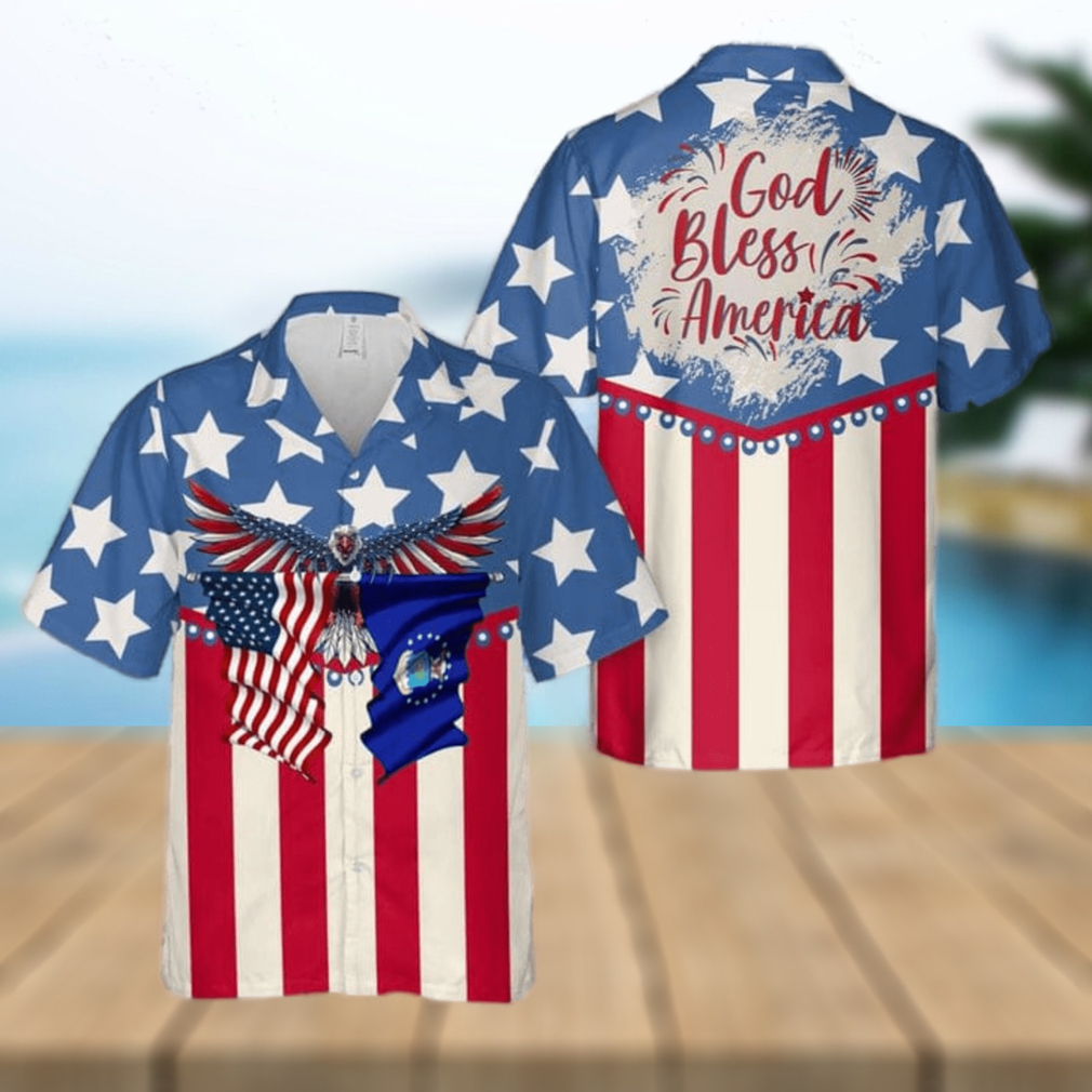 US Air Force God Bless America Gift For 4th Of July Aloha Hawaiian Shirt - Limotees