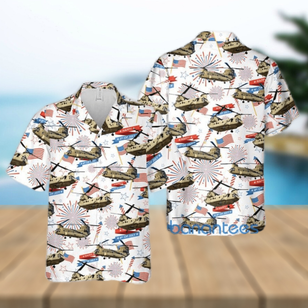 US Army Boeing CH 47 Chinook Gift For 4th Of July Aloha Hawaiian Shirt - Limotees