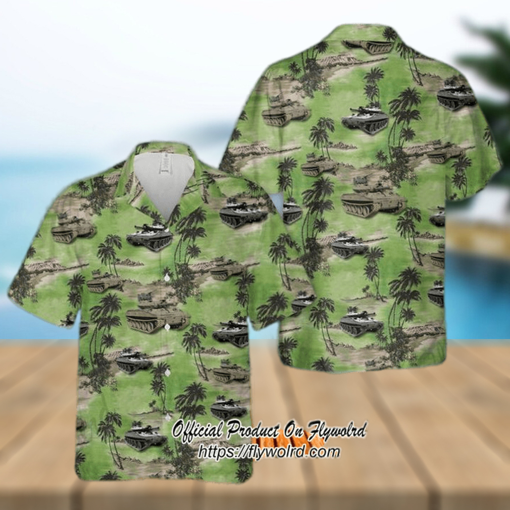 U.S. Army M551 Sheridan Palm Tree Hawaiian Shirt - Limotees