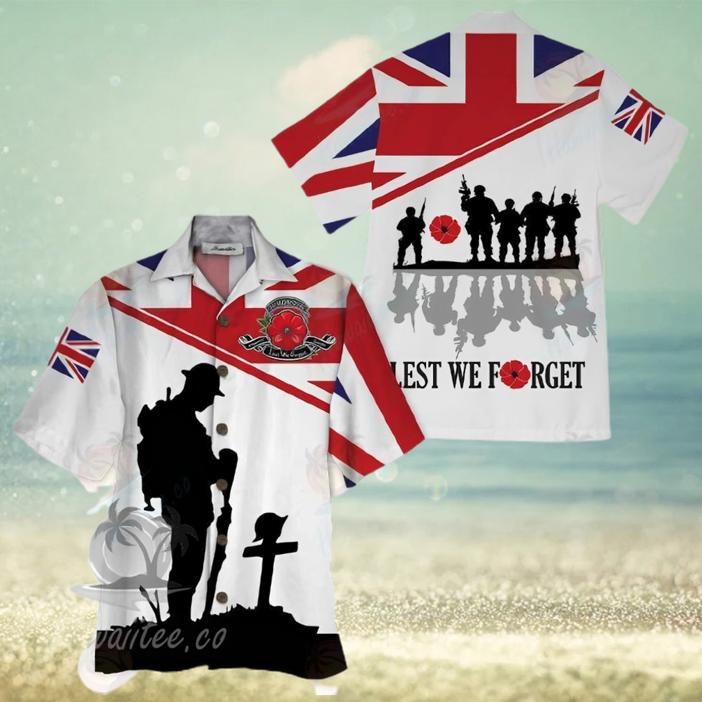 Uk Veteran White High Quality Unisex Hawaiian Shirt - Limotees