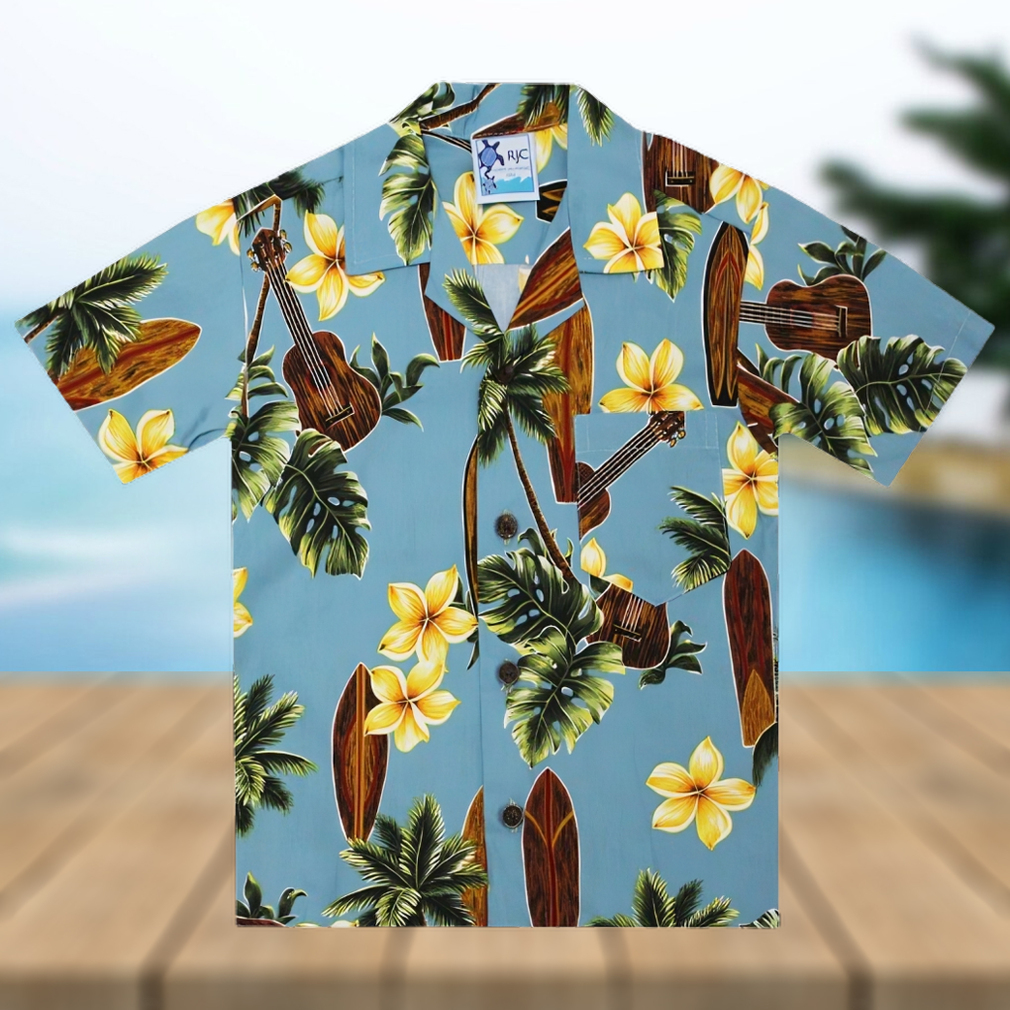 Ukulele Palms Multicolor Unique Design Hawaiian Shirt Dhc1806814 - Limotees