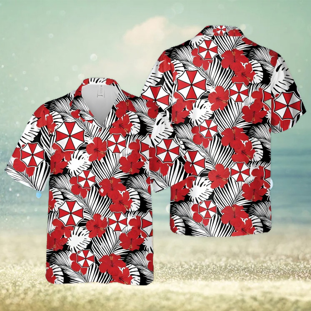 Umbrella Evil Hawaiian Hawaii Aloha Pattern Summer Shirt - Limotees