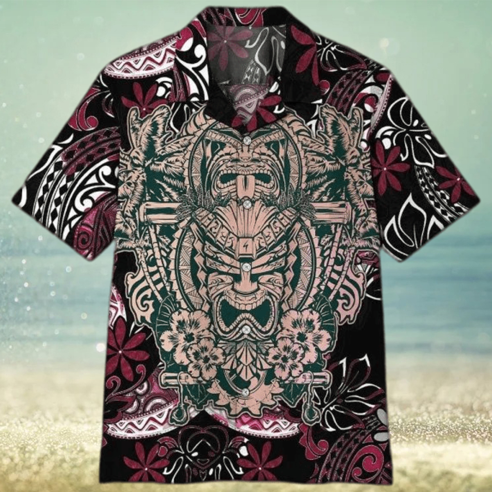 Unisex 3D Polynesian Tiki Hawaiian Shirt For Men - Limotees