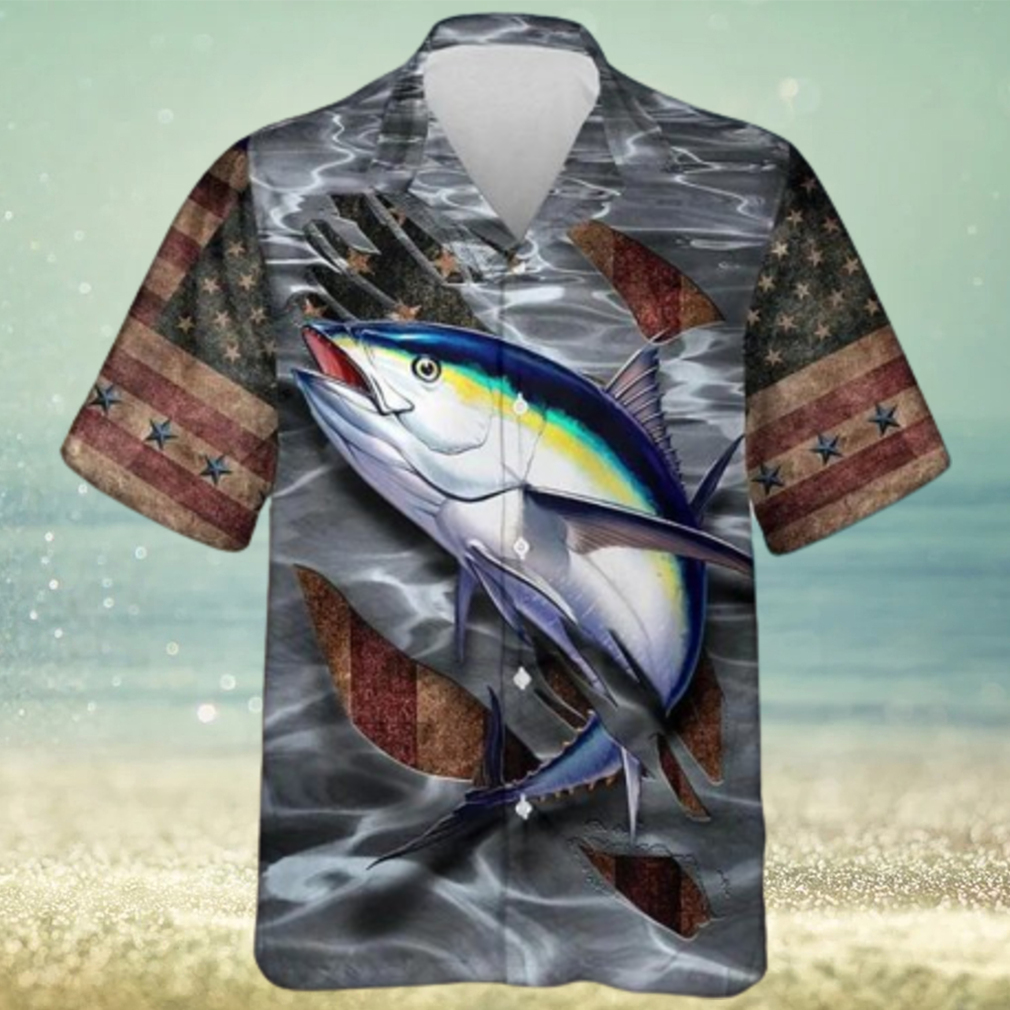 Unisex 3D Tuna Fishing Grey Aloha Hawaiian Shirt Limited Edition, Aloha Hawaiian Shirt Short Sleeve Hawaiian - Limotees