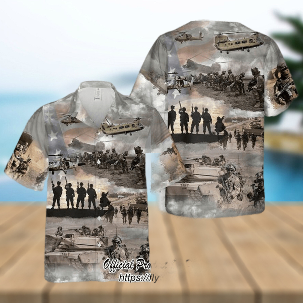 United States Army Collage Hawaiian Shirt - Limotees