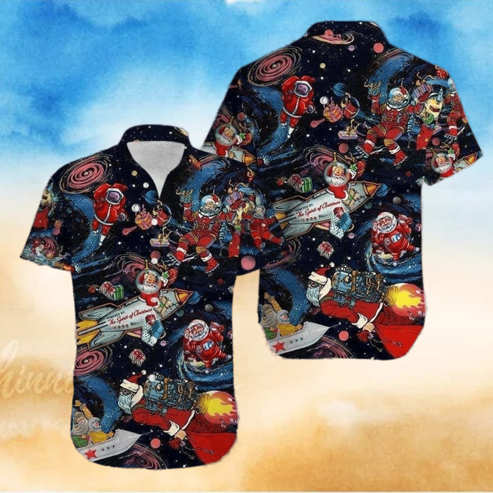 Universe Santa Claus Astronaut Hawaiian Shirt - Limotees