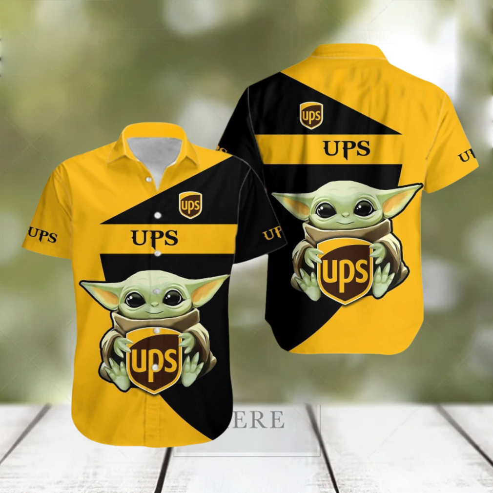 Ups 3D Baby Yoda Hawaiian Shirt Men And Women Gift - Limotees