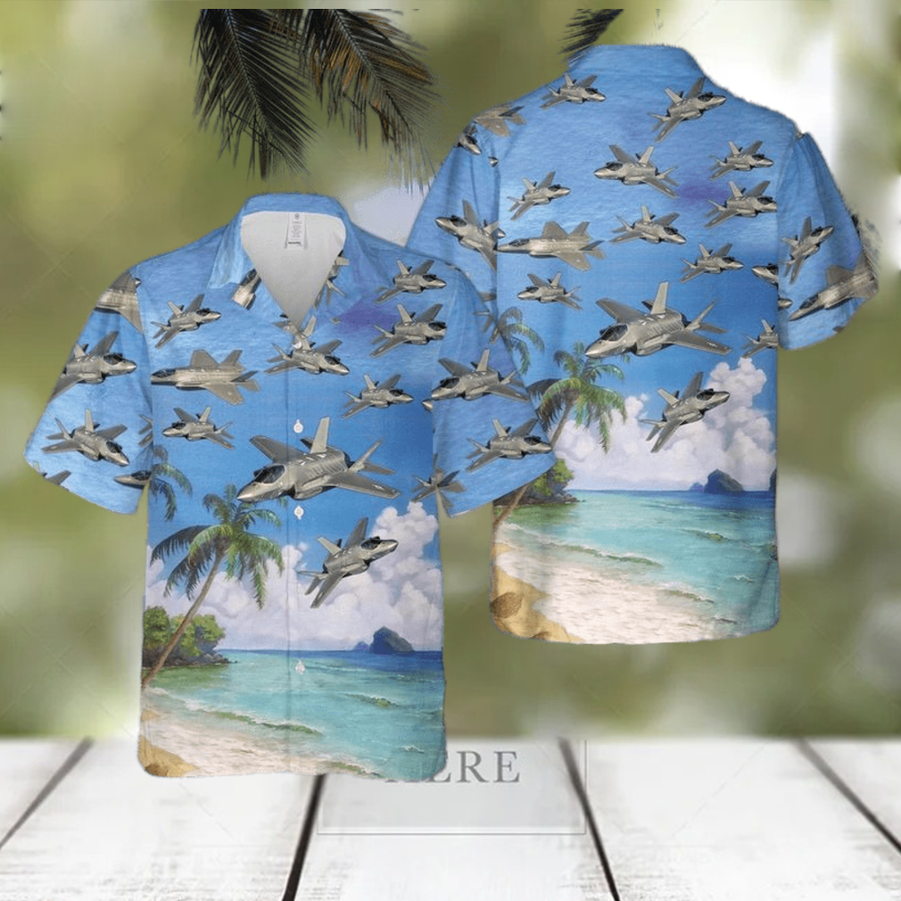 Us Air Force Lockheed Martin F 35 Lightning Ii Hawaiian Shirt - Limotees