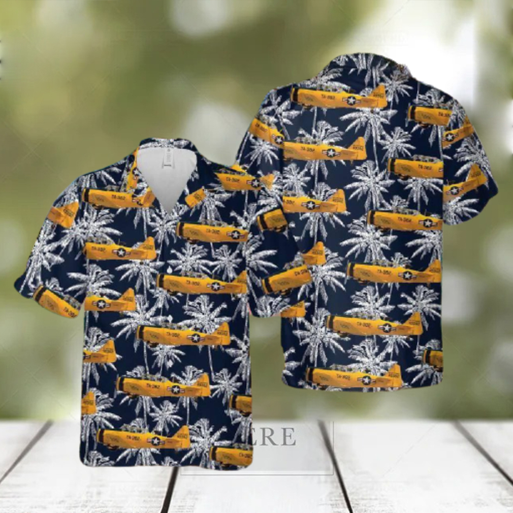 Us Air Force North American T 6g Texan Hawaiian Shirt - Limotees