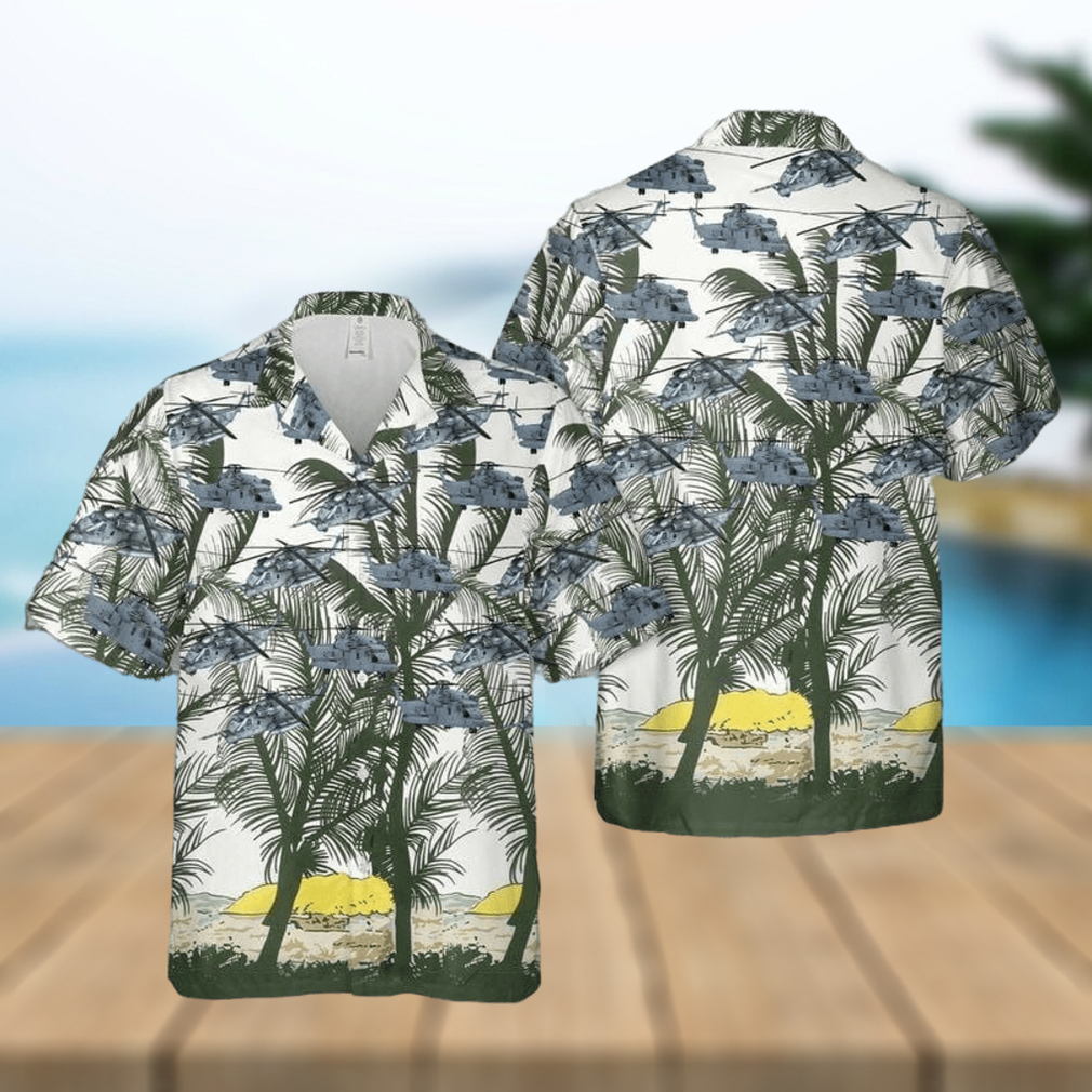 Us Air Force Sikorsky Mh 53 Pave Low Green White Palm Tree Unisex Hawaiian Shirts - Limotees