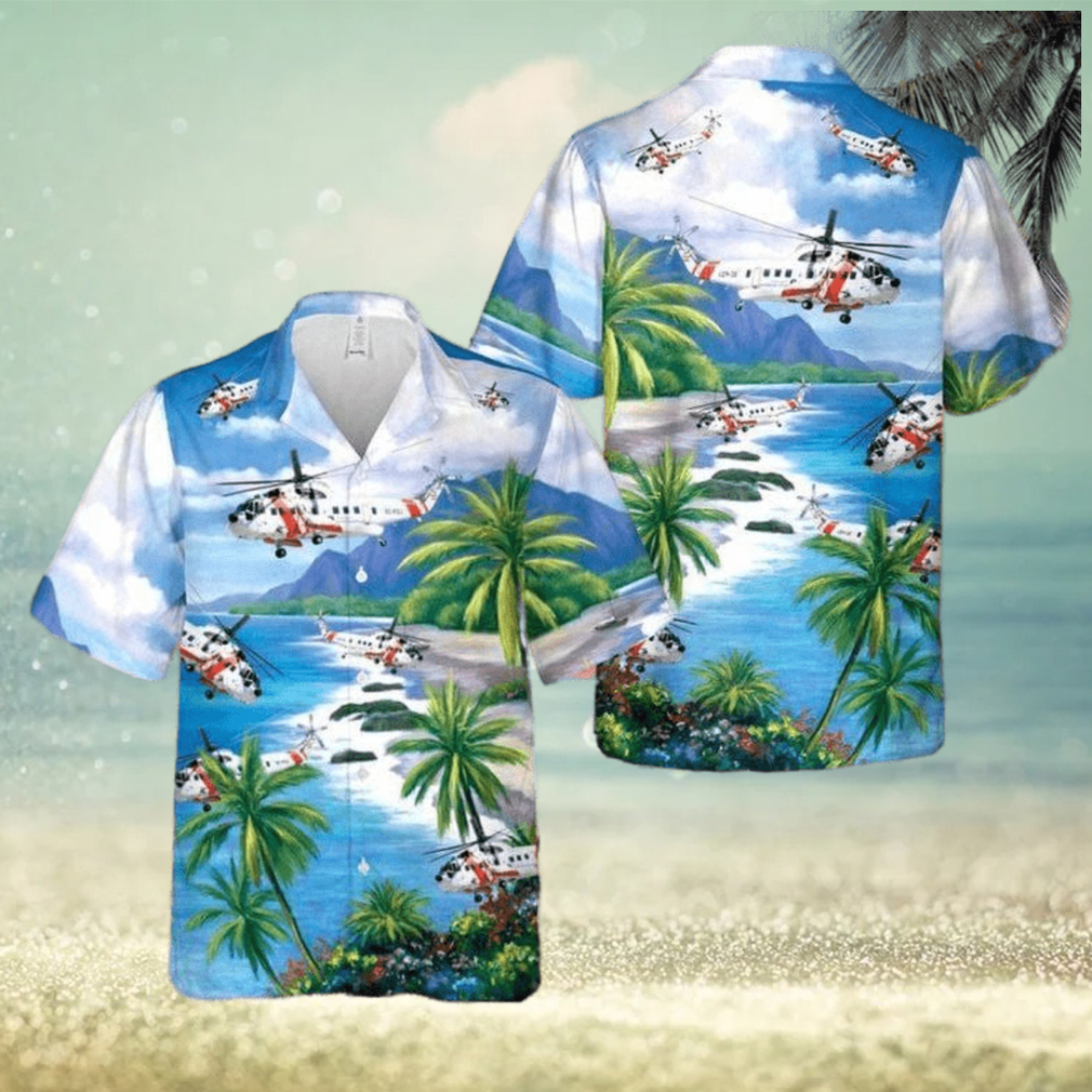 Us Coast Guard Sikorsky S 61R Helicopter Hawaiian Shirts - Limotees