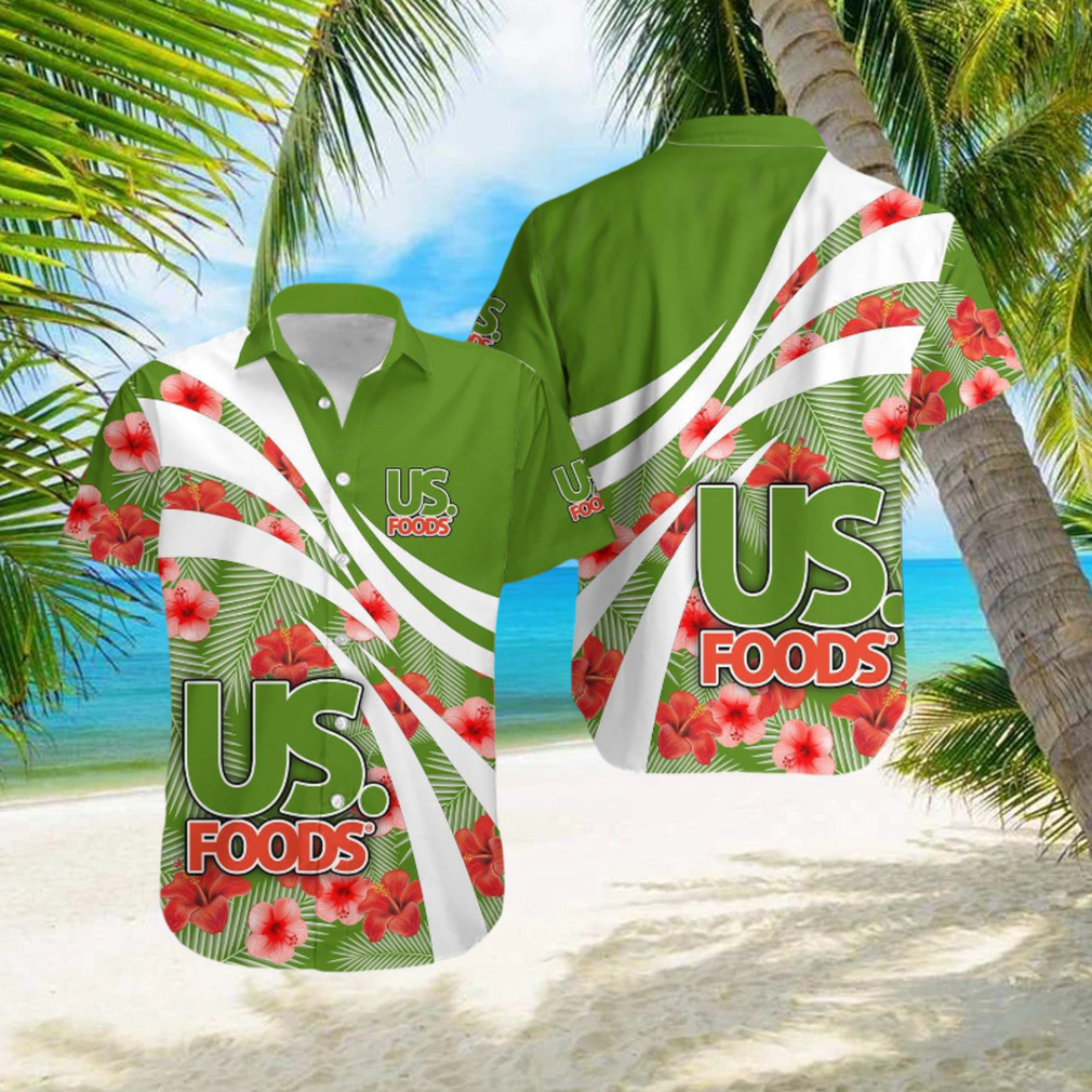 us foods Logo Stylish AOP Hawaiian Shirt Tropical Aloha For Mens - Limotees