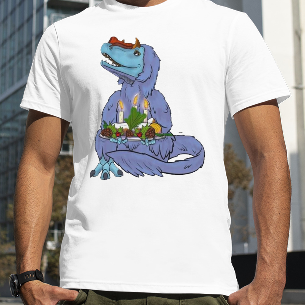 Holidinos Yutyrannus Yule Log Shirt