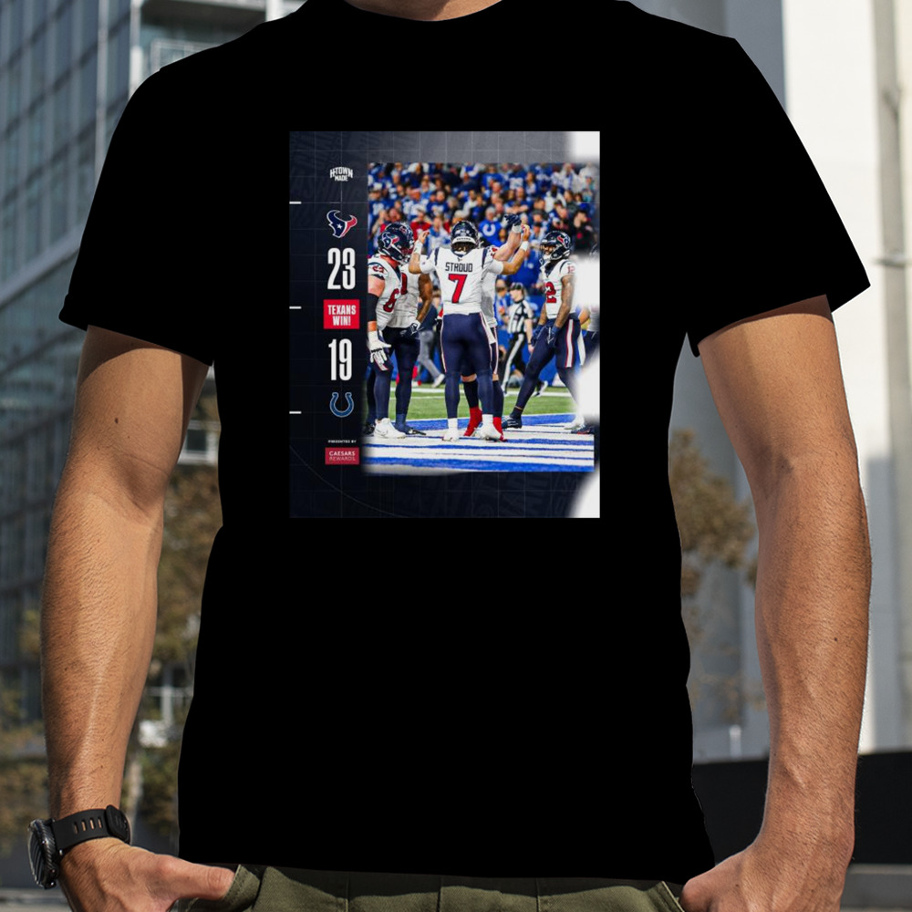 Houston Texans Win 23 19 Colts 2023 NFL Playoffs Clinched Shirt