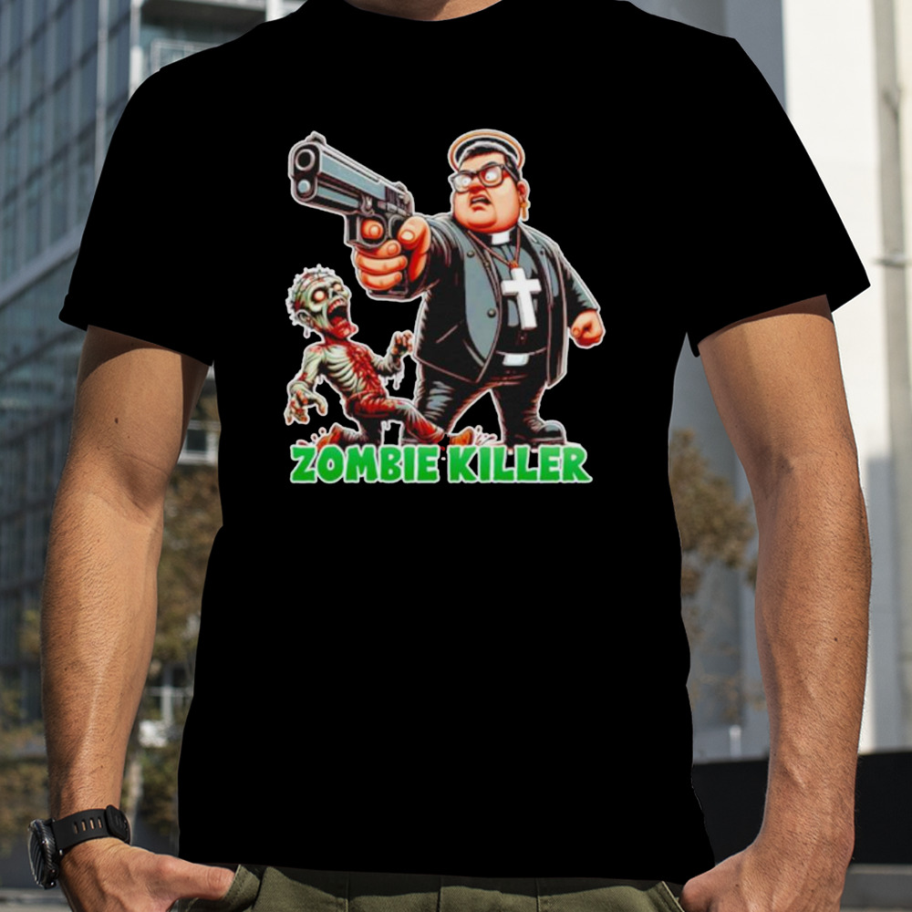 Man Cross and Gun Zombie Killer Cool shirt