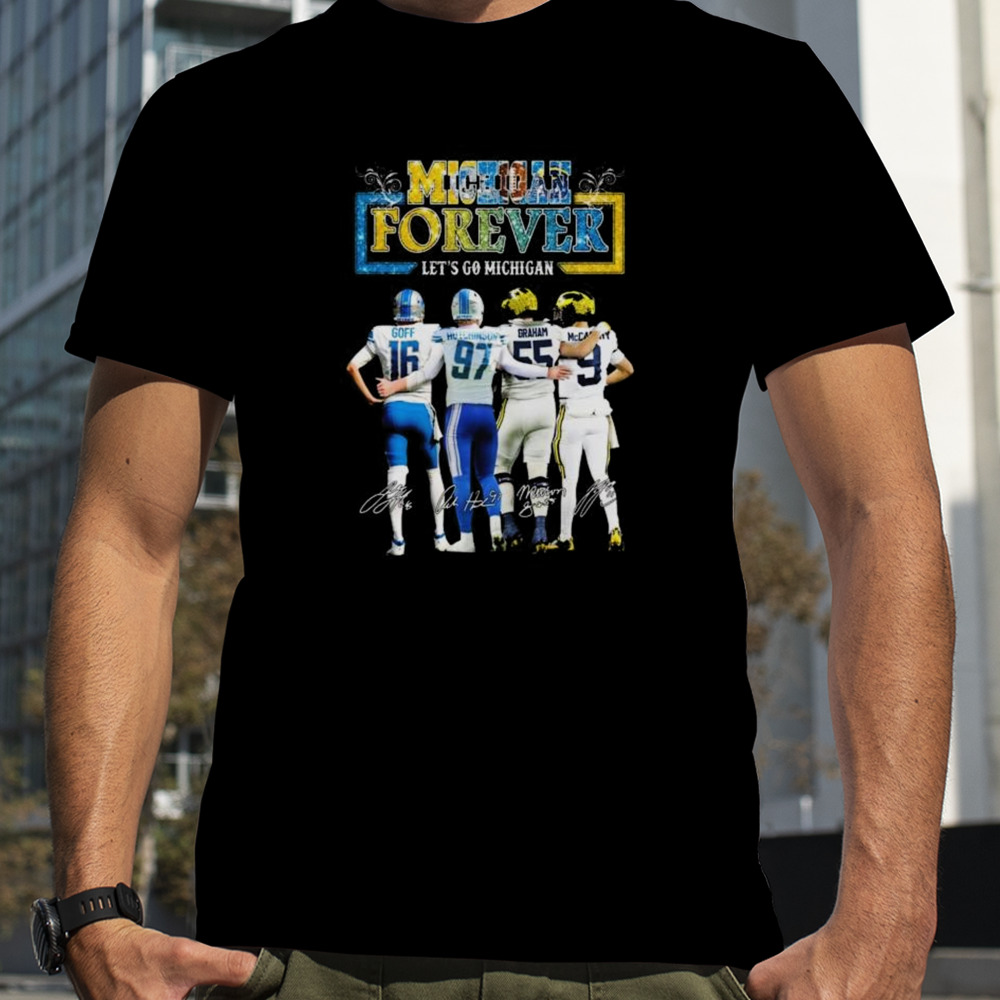 Michigan Sports Forever Let’s Go Michigan Signatures Shirt