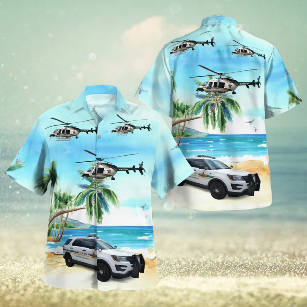 Orange County Florida Orange County Office Ford Police Interceptor Utility And Bell 407 Helicopter Hawaiian Shirt - Limotees