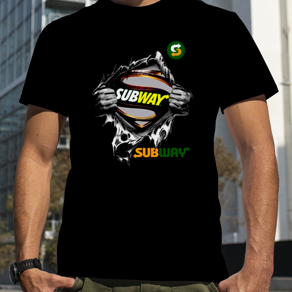 Subway Superman Hands Open Heart T-shirt