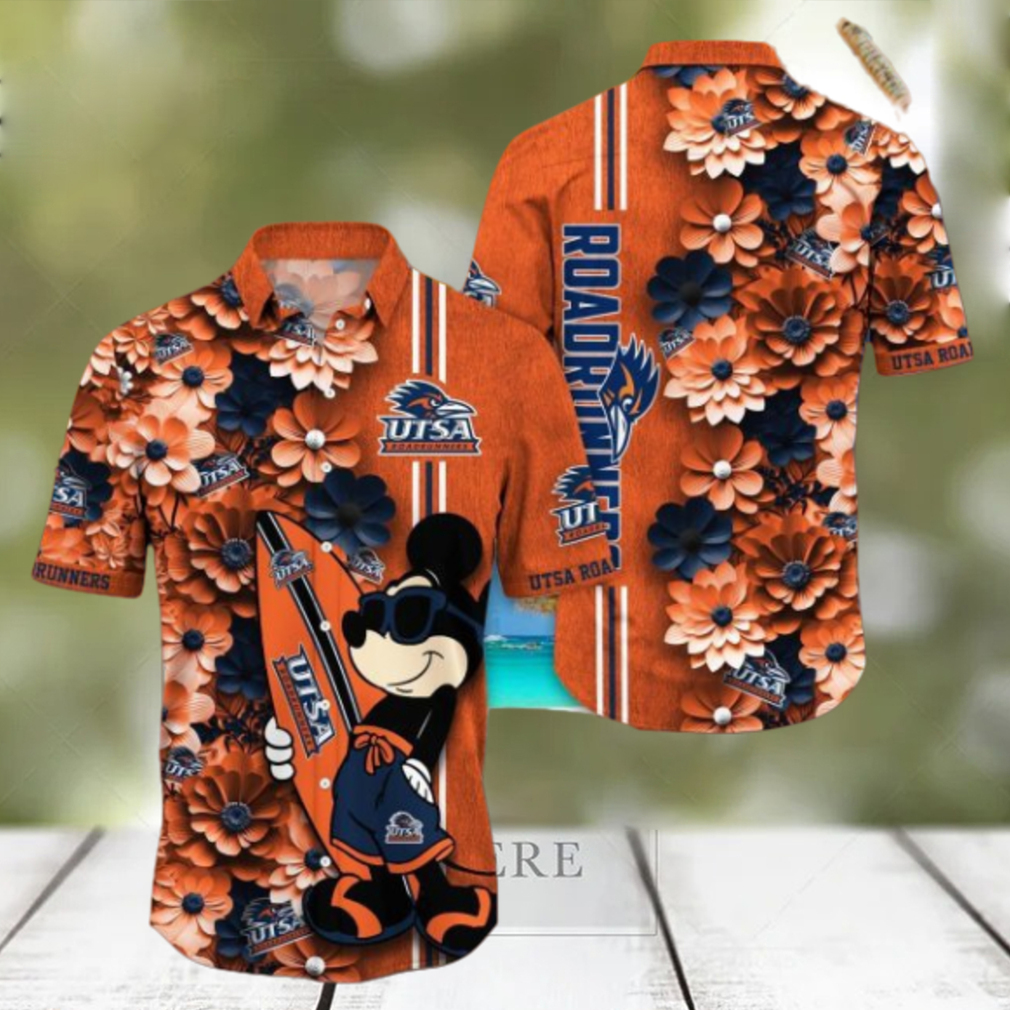 UTSA Roadrunners Hawaiian Shirt Mickey Love Surfing Trending Summer Gift - Limotees