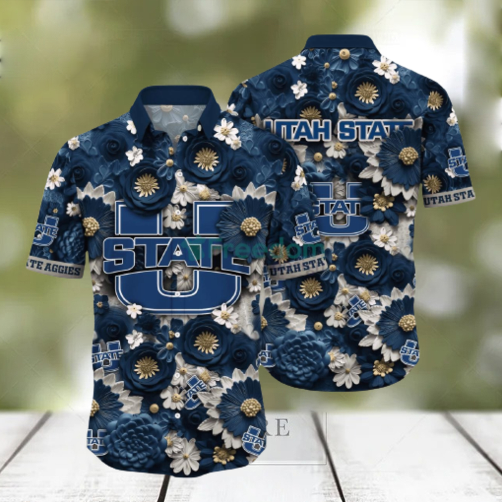 Utah State Aggies NCAA3 Hawaiian Shirt For Men And Women Fans - Limotees