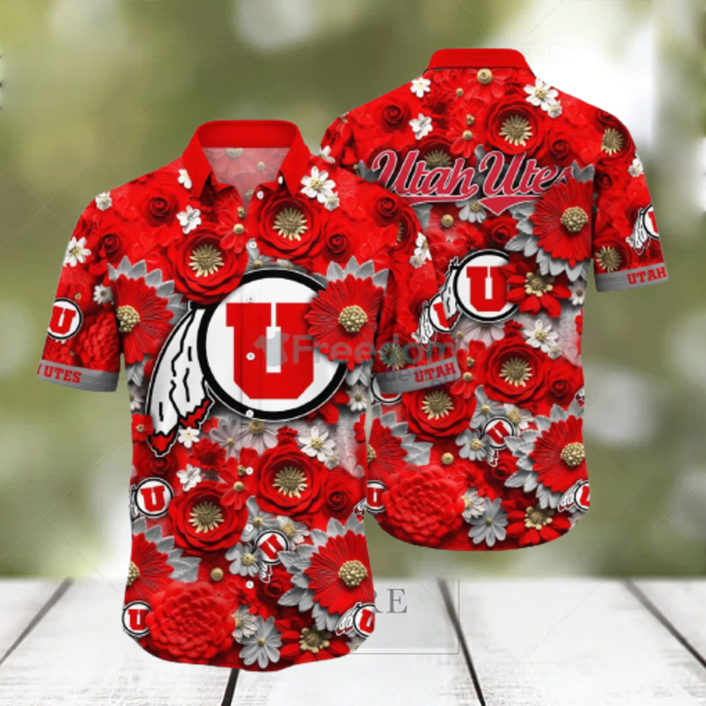 Utah Utes NCAA2 Hawaiian Shirt For Men And Women Fans - Limotees