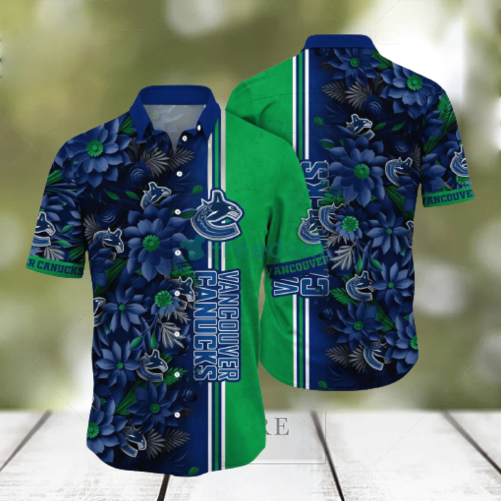 Vancouver Canucks NHL Flower Hawaiian Shirt For Men Women Great Gift For Real Fans - Limotees