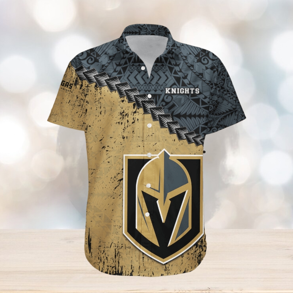 Vegas Golden Knights Hawaii Shirt Grunge Polynesian Tattoo - Limotees