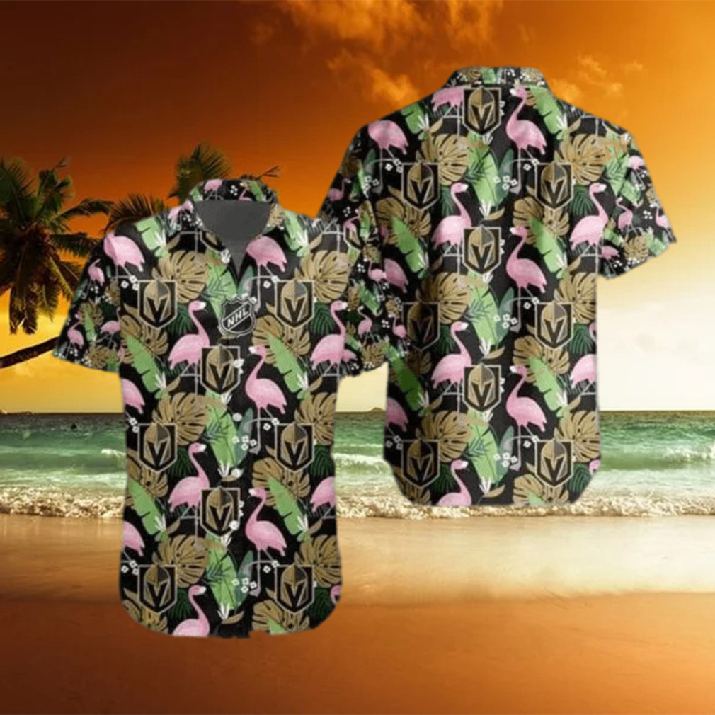 Vegas Golden Knights NHL Hawaiian Shirt Flamingo Pattern Beach Vacation Gift - Limotees