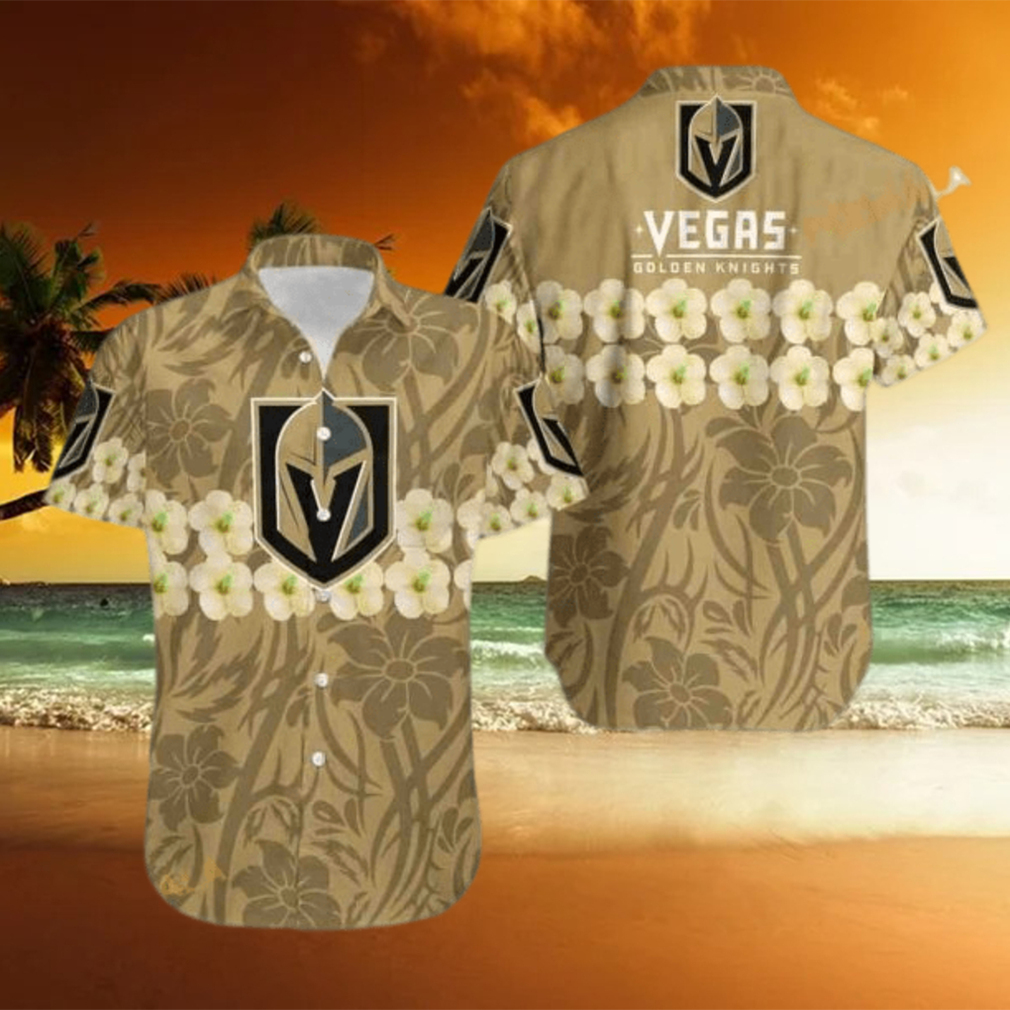 Vegas Golden Knights NHL Hawaiian Shirt Flower Pattern Beach Gift For Dad - Limotees