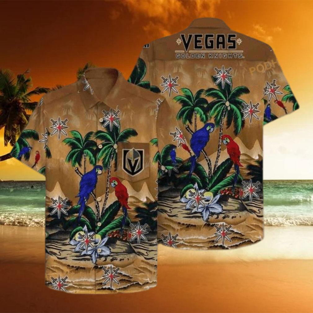 Vegas Golden Knights NHL Hawaiian Shirt Tropical Pattern Practical Beach Gift - Limotees