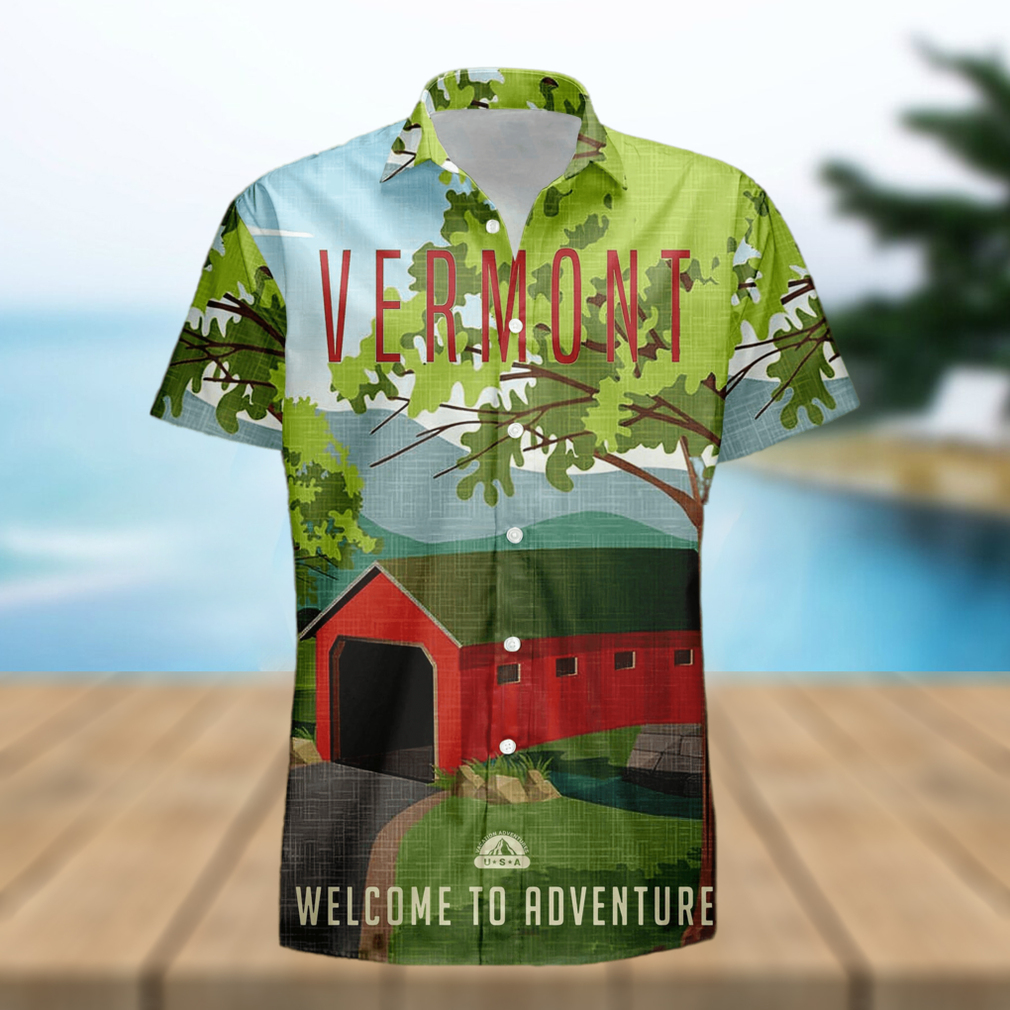 Vermont Retro Style Travel Summer 3D Hawaiian Shirt Gift For Men And Women Fans - Limotees