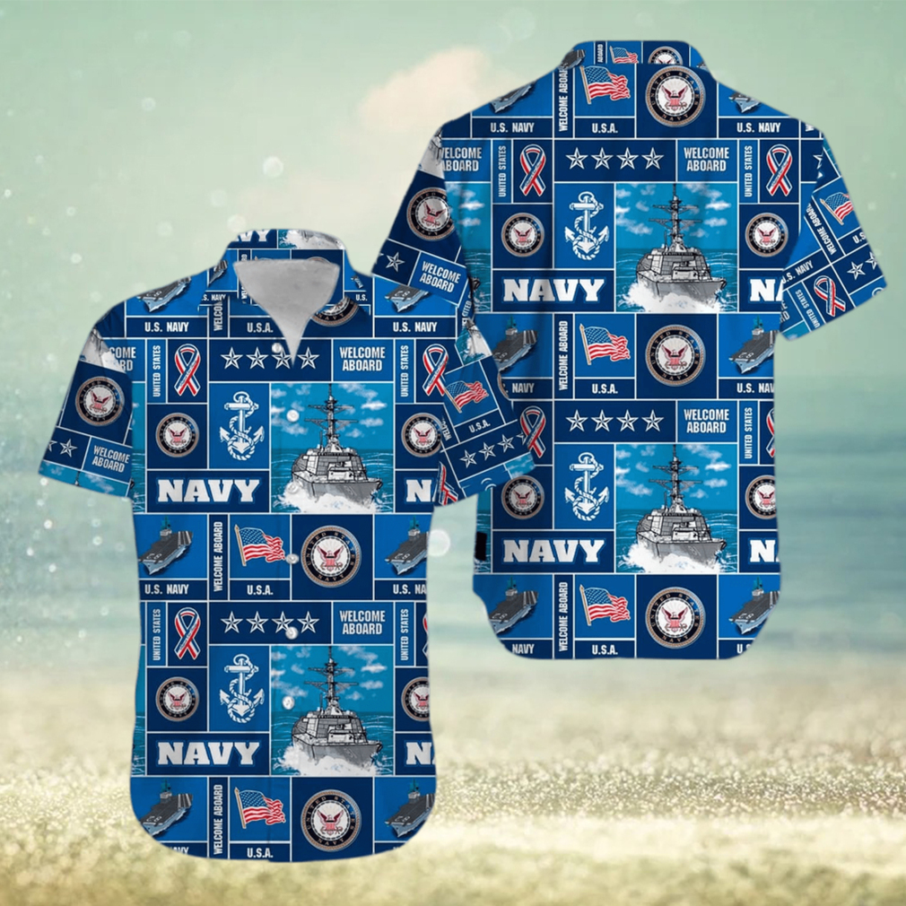 Veteran Soldier Us Navy Welcome To Aboard Hawaiian Shirts - Limotees