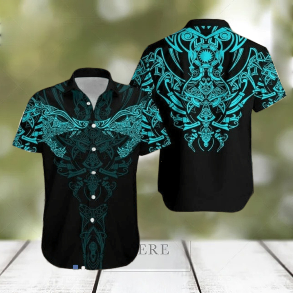 Viking Wolf Turquoise Hawaiian Shirt For Men And Women - Limotees