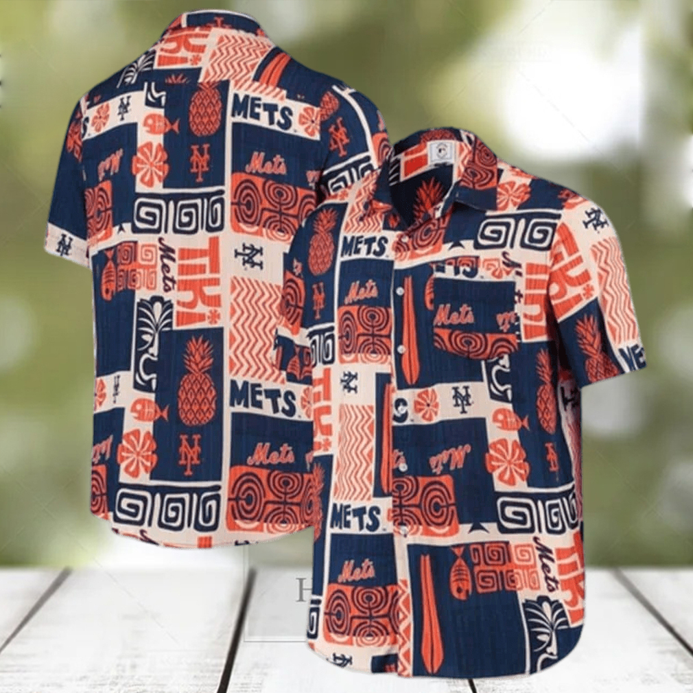 Vintage Aloha MLB New York Mets Hawaiian Shirt Beach Gift For Friend - Limotees