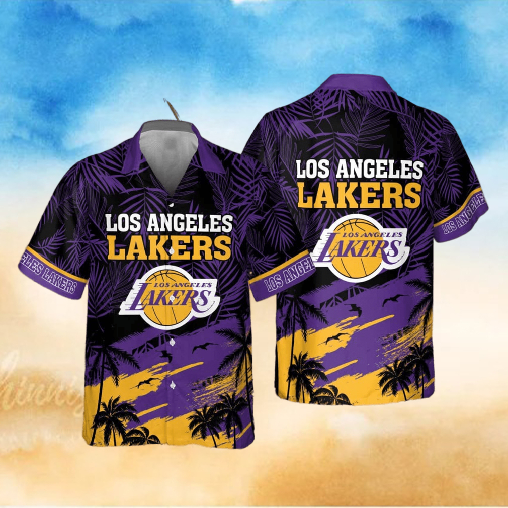 Vintage Aloha NBA Los Angeles Lakers Hawaiian Shirt Gift For Beach Trip - Limotees