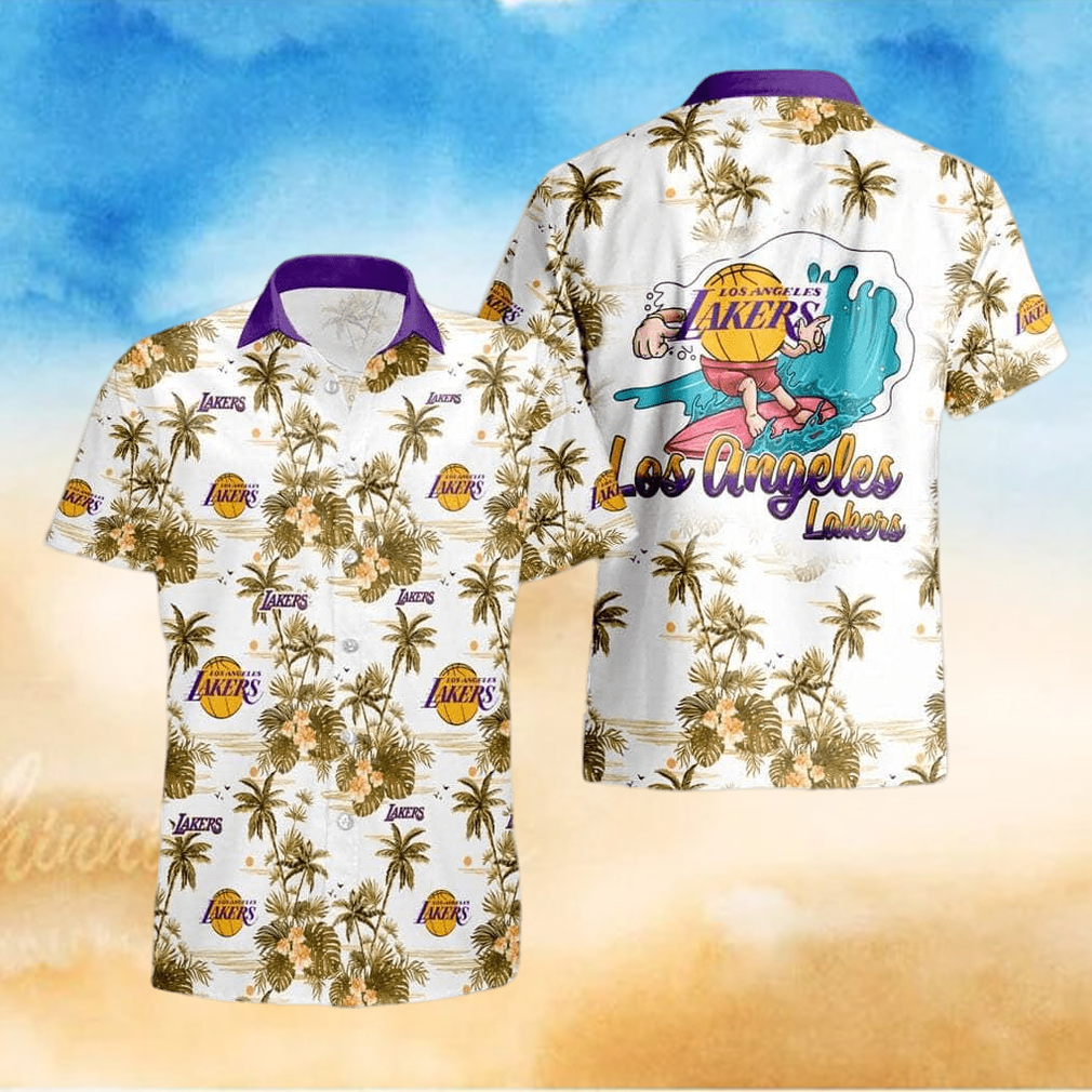 Vintage Aloha NBA Los Angeles Lakers Hawaiian Shirt Trendy Summer Gift - Limotees